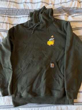 Carhartt Olive Green Crewneck Sweatshirt One Bite everybody knows the rules